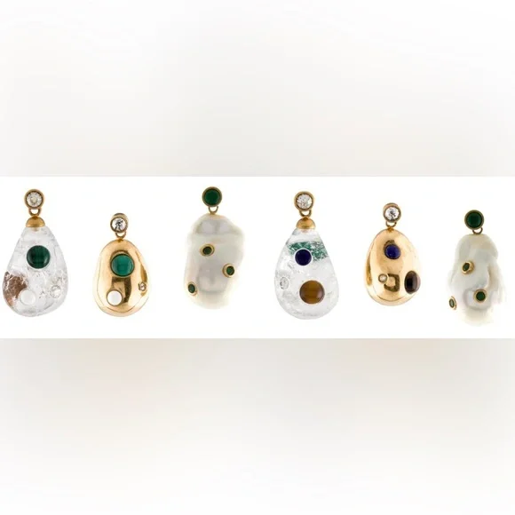 baroque crystal earrings - Picture 2 of 6